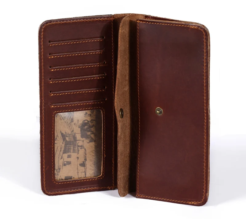 2016 новые люди складным браун из натуральной кожи бумажник старинные очень