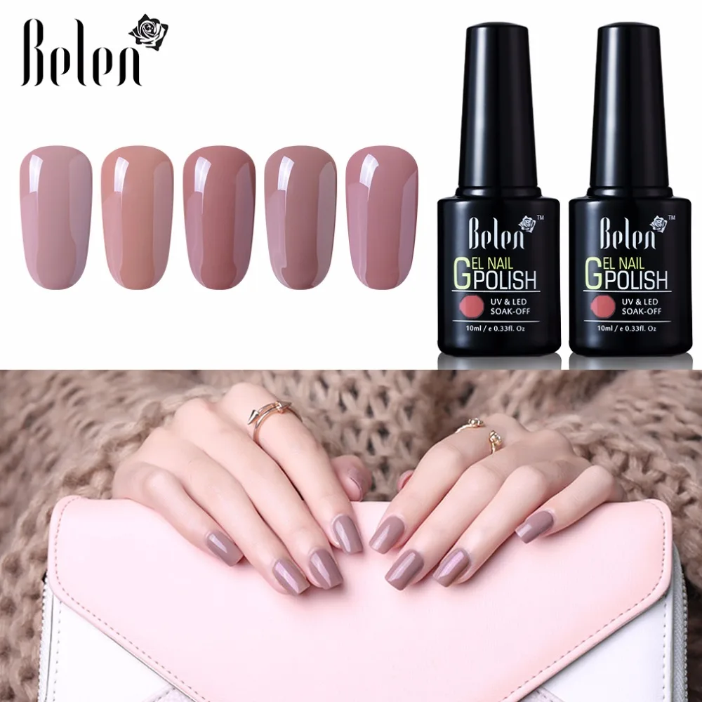 Belen УФ гель для ногтей светодиодный 10 мл Гель лак серии ню Vernis стойкая