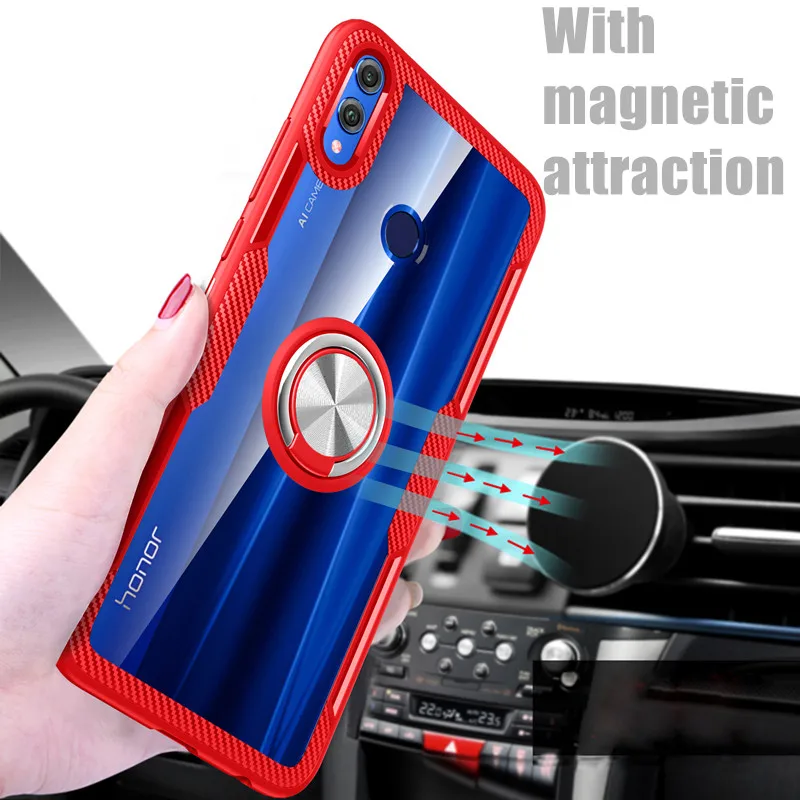 Tempered Glass Case For Huawei P30 Pro Nova 4 Phone Coque Honor V20 8X Max 7x Play 10 Transparent Holder Shockproof Cover |