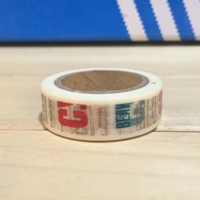 

Beautiful 15mm*10m high quality washi paper tape/english newspaper diy masking japan washi tape