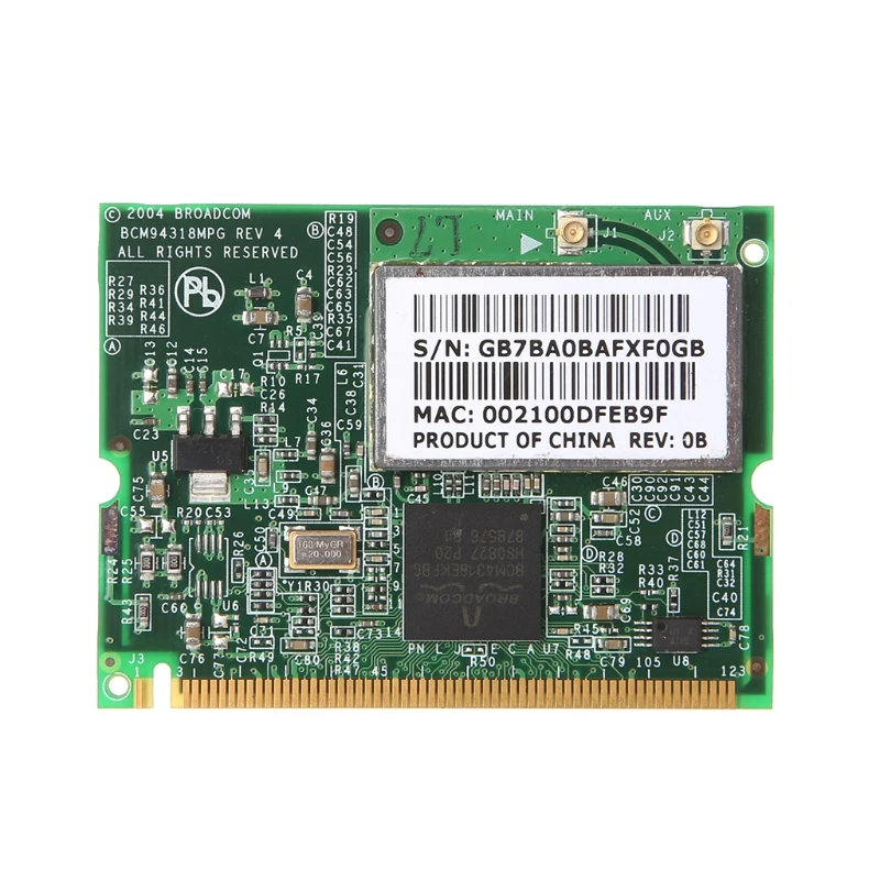 Карта памяти для HP Broadcom 54G maxпроизводительность 802 11g BCM94318 Mini PCI Wifi|Сетевые карты| |