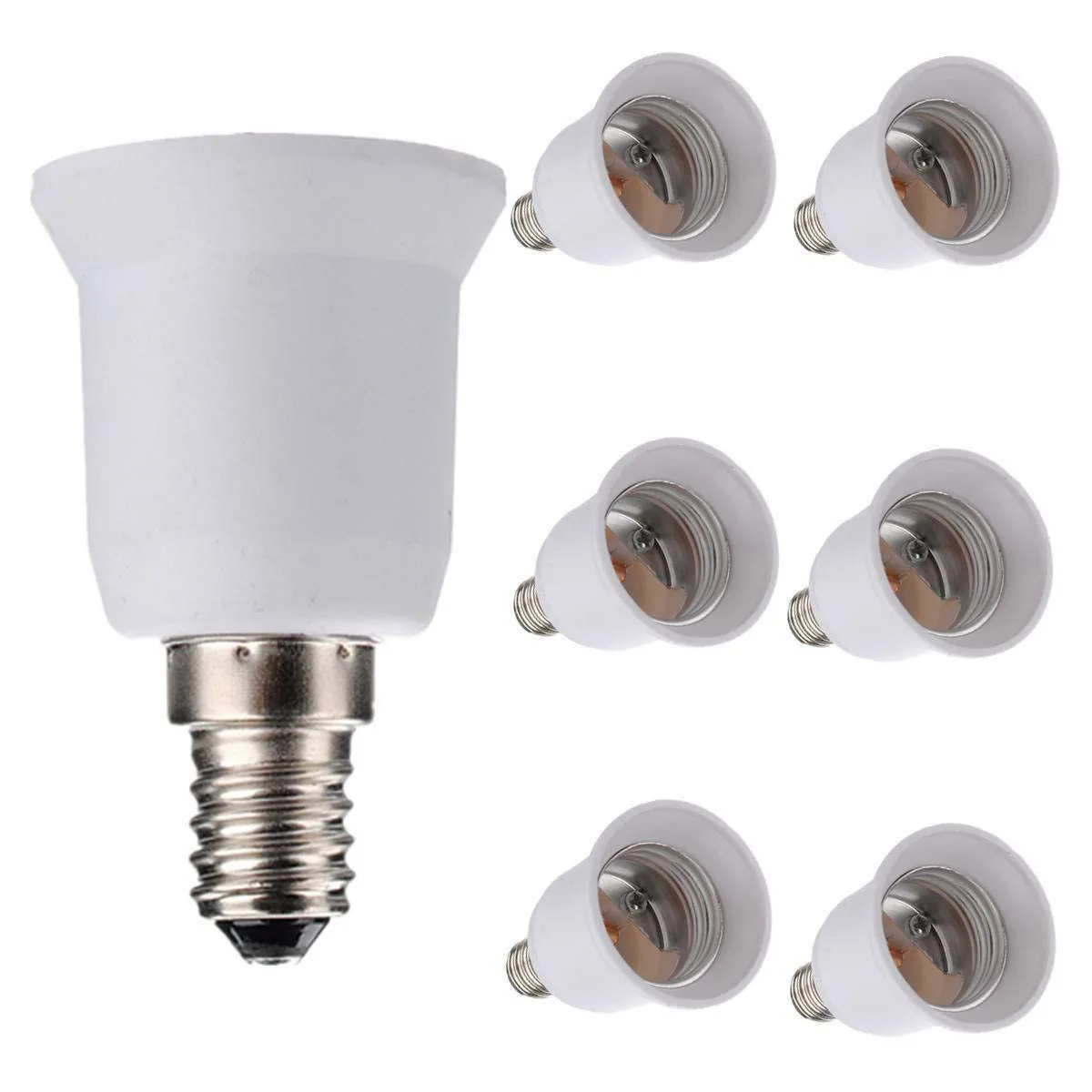 

New 6 pieces E14 to E27 LED Bulb Socket Adapter Bulb Socket