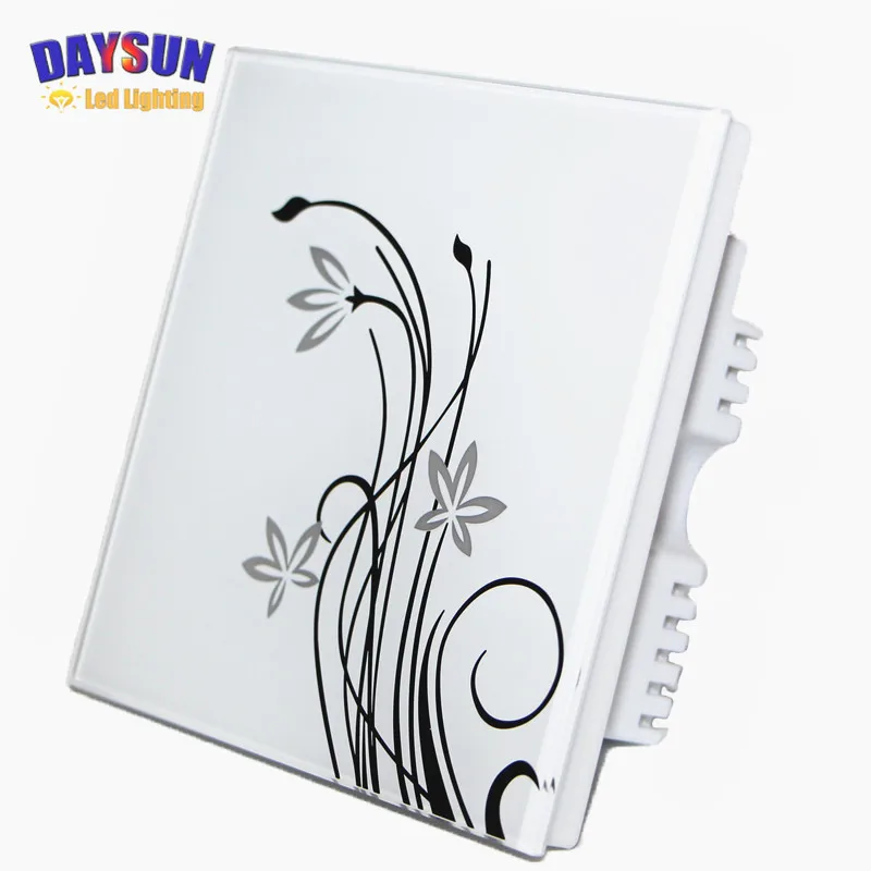 Настенный светильник ель из хрустального белого стекла панельные переключатели