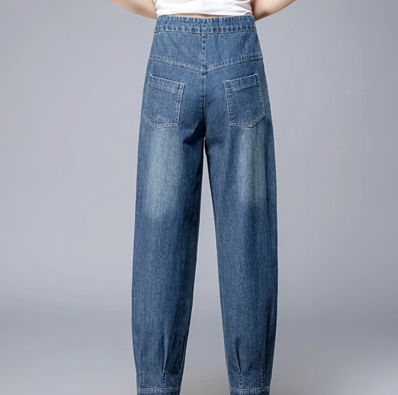Брюки шаровары женские хлопковые с завышенной талией|high waist capris|high waistjeans pants for women