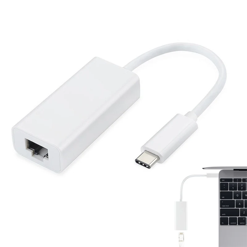 USB C/TYPE C к RJ45 Ethernet LAN Интернет кабель адаптер для устройств MACBook и TypeC