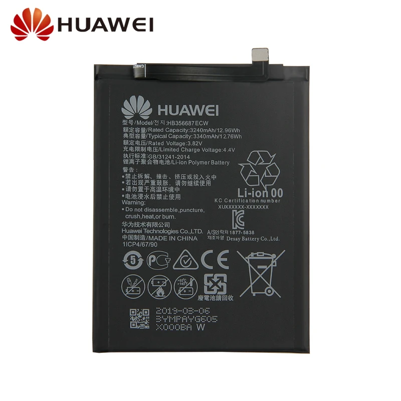 Сменный аккумулятор HB356687ECW для huawei Nova 2S 2i 4e 2Plus mate 10 Lite G10 Honor 7X mate SE mate 9 Lite 3i Honor 9i