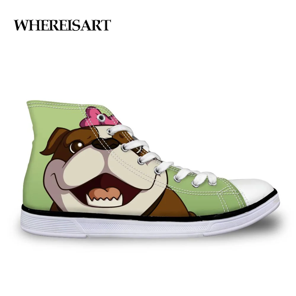 WHEREISART/Вулканизированная женская обувь с принтом животных Повседневная Женская