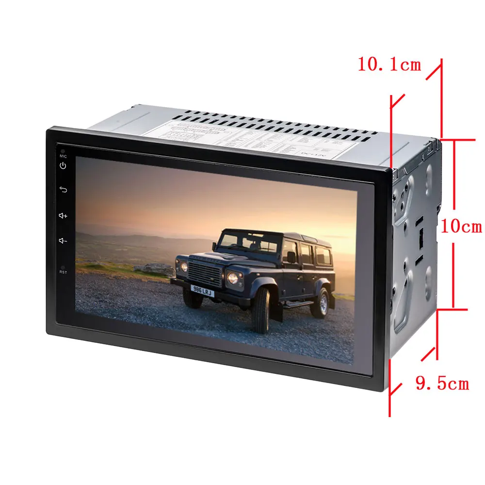 AMPime 2 Din Автомобильный Радио плеер Android 7 &quotЖК GPS навигация Bluetooth Мультимедиа