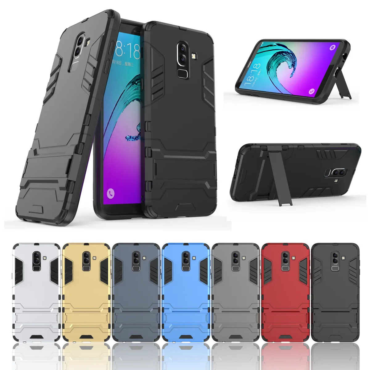 Гибридный чехол накладка из поликарбоната и термополиуретана для Samsung Galaxy J1 J2 Core