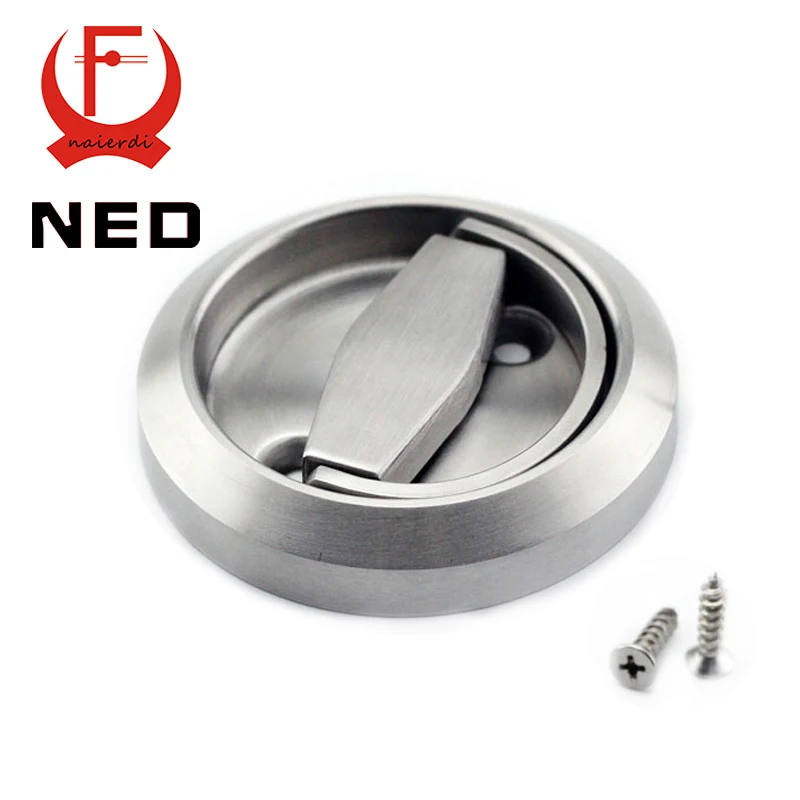 NED 2 Pieces/Set 304 Stainless Steel Cup Handle Recessed Invisible Pull Door Handles Cabinet For Fire Proof Home Use | Обустройство