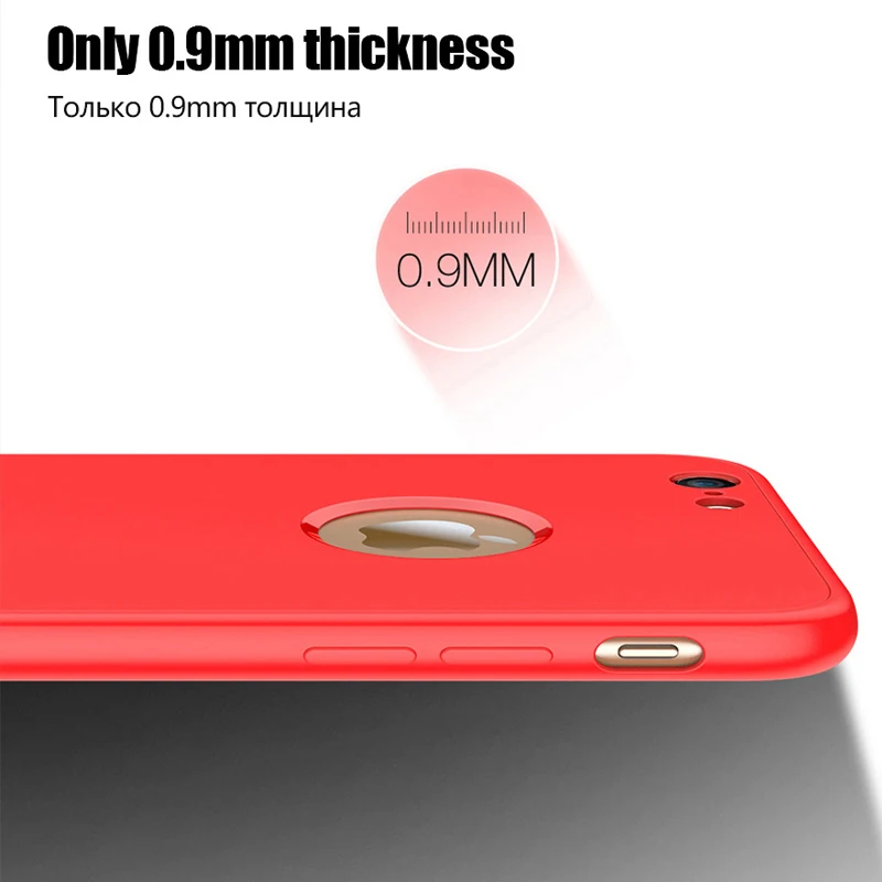 360 Полное покрытие мягкий чехол для телефона iPhone XS Max 8 6 6s 7 Plus 5 5S SE защитный кожух |