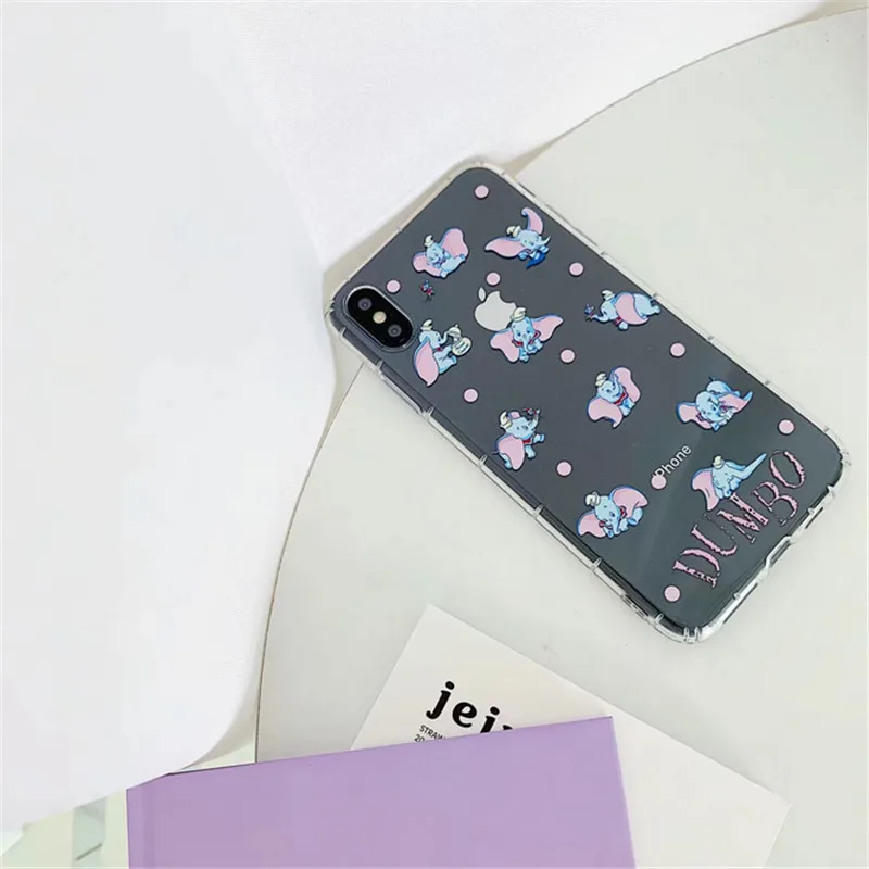 Чехол для телефона с забавным рисунком слона iphone Xs MAX XR X 6 6s 7 8 plus прозрачный мягкий