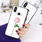 Чехол из закаленного стекла с цветком для Xiaomi Mi 8 SE Lite Mi 5X A1 Mi 6X A2 6 5S Plus Mix 2S 3 Max 2 3 Чехлы мягкий чехол из ТПУ с краями