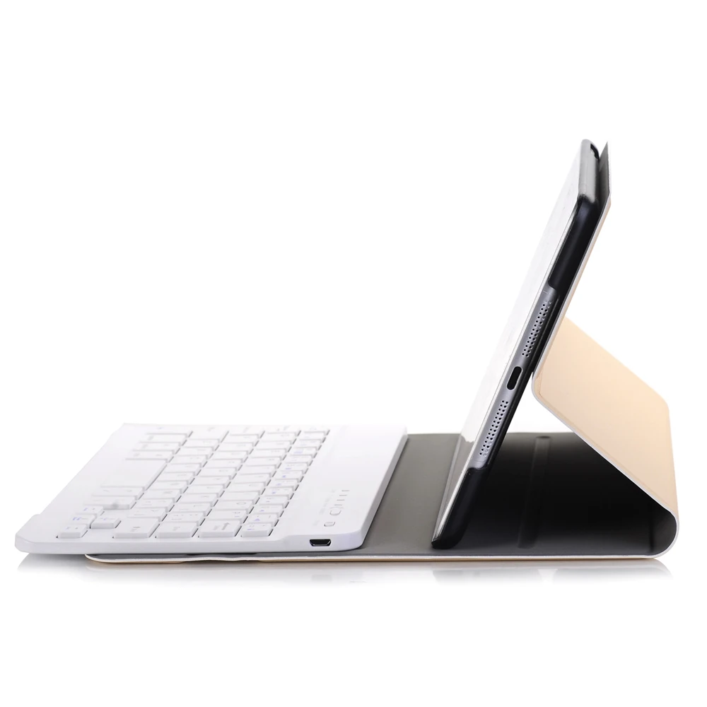 Для iPad mini 1/2/3 2 в 1 Съемная Беспроводная Bluetooth Русская/Иврит Клавиатура + тонкий