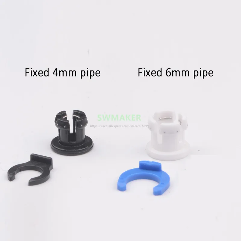 

1set Tube Coupling Collet bowden tube clamp + horse shoe Clamp Clip for 4mm 6mm tube 3D printer parts