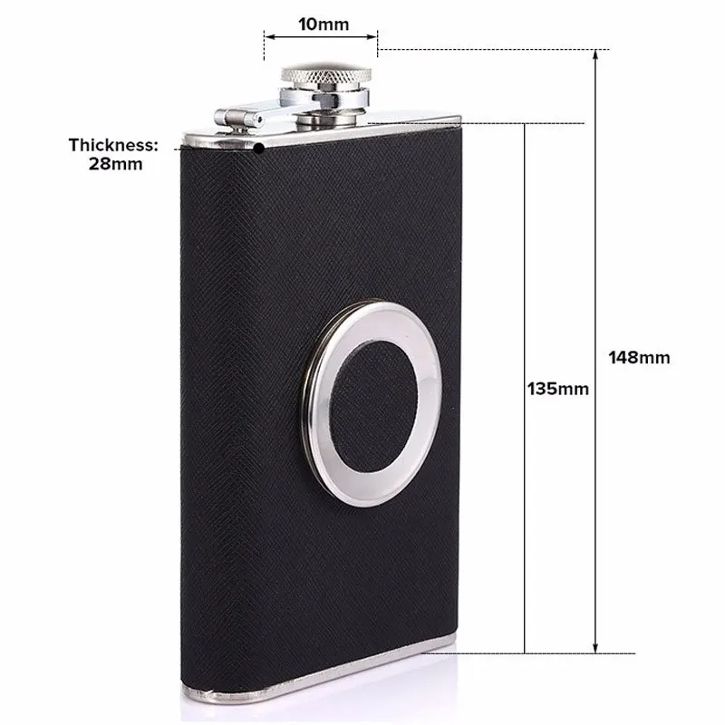 

Scalable Portable 8oz Flagon Hip Flask Pot Stainless Steel Folding Leak Proof Barware Drink Alcohol Whiskey Outdoor Wine Funnel