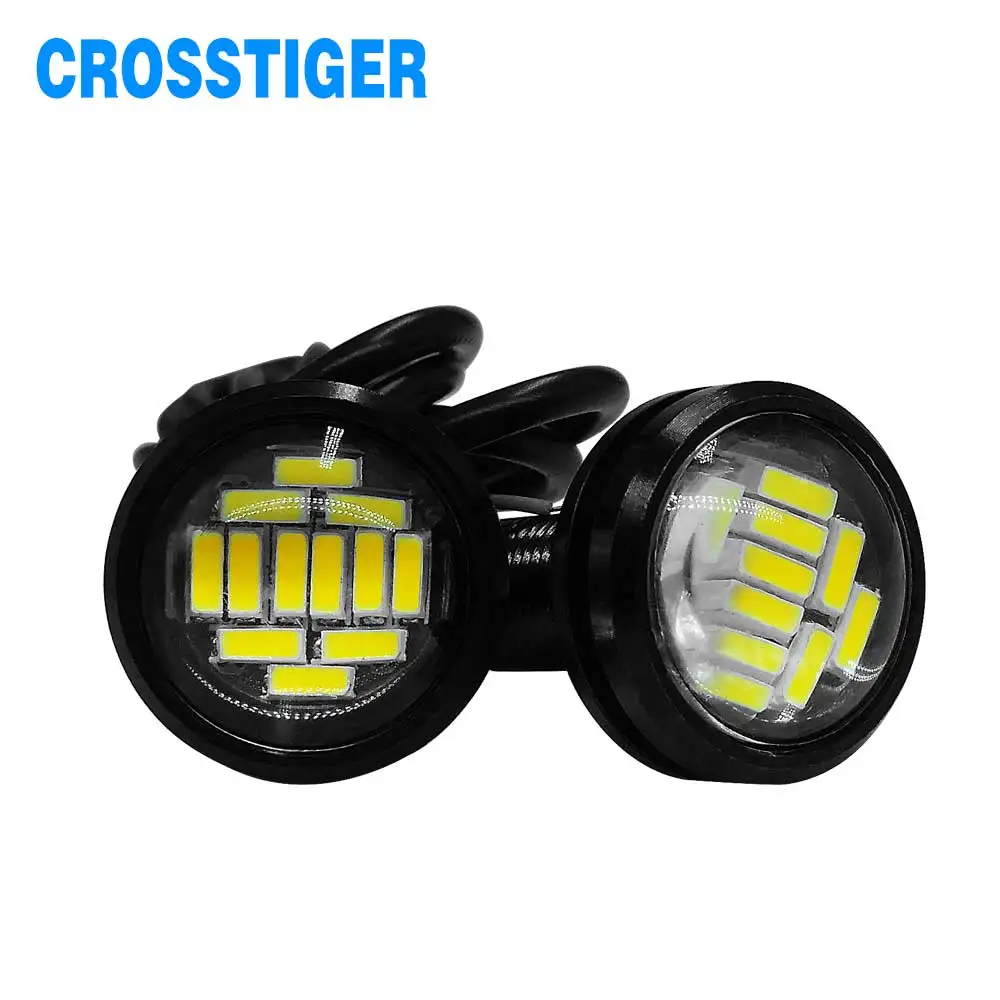 2 шт. орлиный глаз светодиодный светильник 12SMD 4014 23 мм дневные ходовые огни