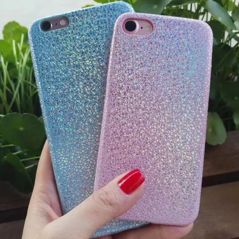 UVR Pretty Glitter Sparkle Rose Gold Pink Blue Silver Red Case Coque for iPhone 6 6S Plus 7 5 5S Ultra thin Soft Cover Capa | Мобильные