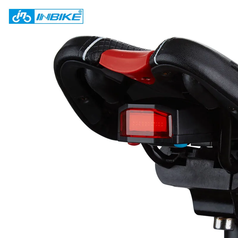 Велосипедный светильник INBIKE с функцией умного Предупреждение, USB интерфейс, настоящий светильник для велосипеда, велосипедный Подседельный штырь, задний светильник с колокольчиком TX179
