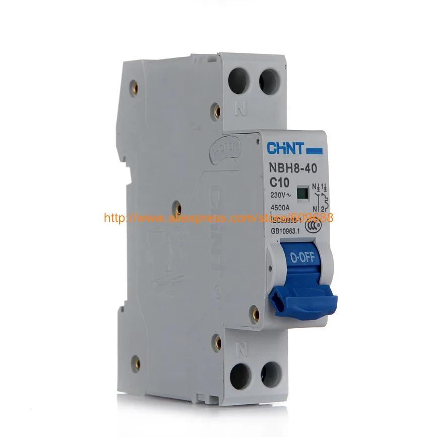 CHINT высокопроизводительный мини-выключатель цепи 1P 2 linde NBH8-40 C10 4.5KA MCB воздушный