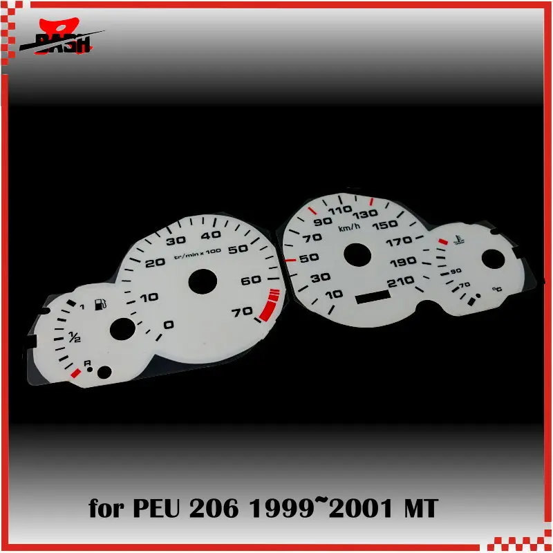 DASH EL свечение Калибр для peugeot 206 1999 2001 руководство полное свечение синий зеленый обмен 210 км 7000 об/мин