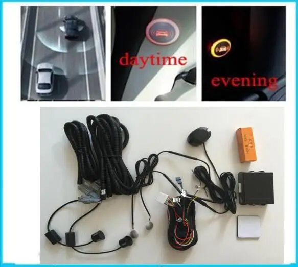 

Universal BSM Car Blind Spot Monitoring System Ultrasonic 2 sensor radar 2 LED Indicator 1 Alarm detection Lane Changing Assit