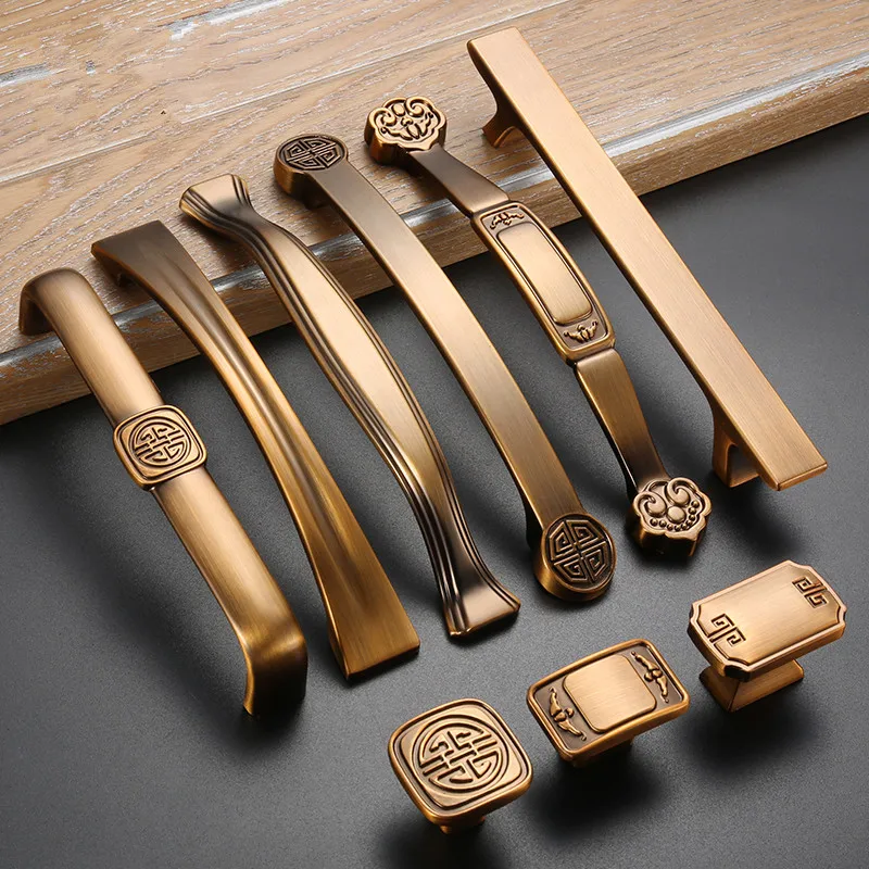 1 шт. желтая бронзовая ручка и ручки Античная классическая старинная мебель шкаф