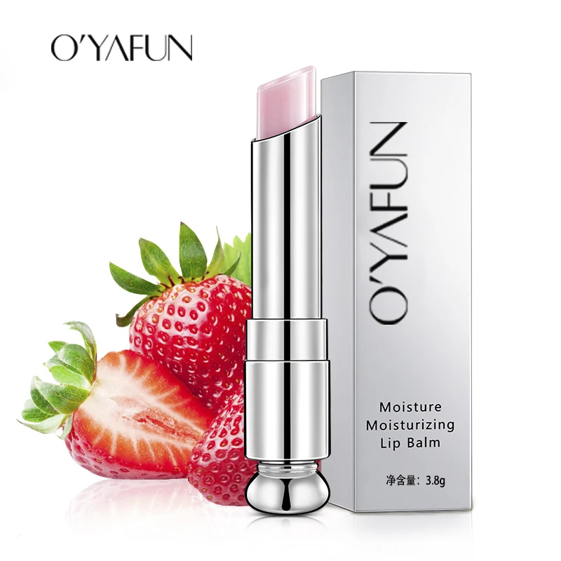 Oyafun натуральный Dtrawberry алоэ мед бальзам для губ увлажняющий ремонт морщин женщин