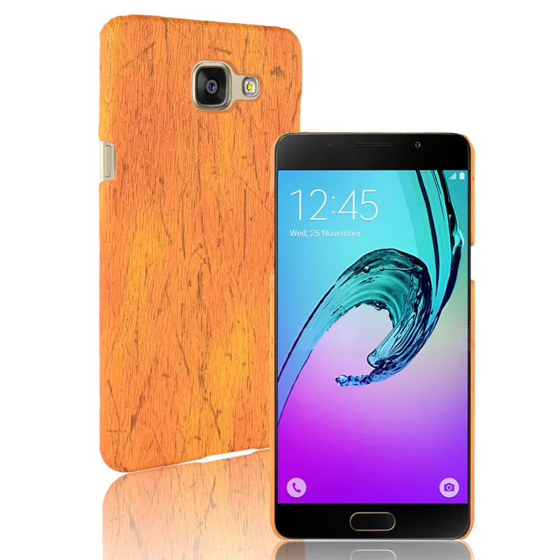 For Samsung Galaxy A3 A5 A7 2016 Wood Grain Pattern Leather Case 2017 C9 C7 Pro Slim Protective Hard Back Cover |