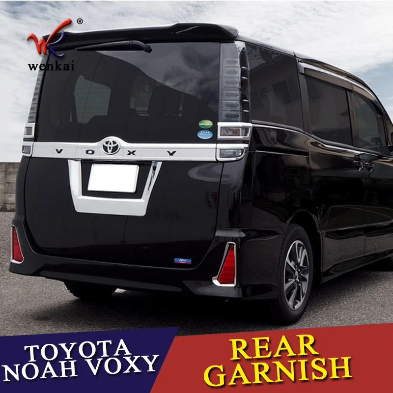 Для Toyota Noah Voxy 17 хромированные аксессуары для автомобиля-Стайлинг внешняя задняя Лицензионная бирка рамка крышка 1 шт