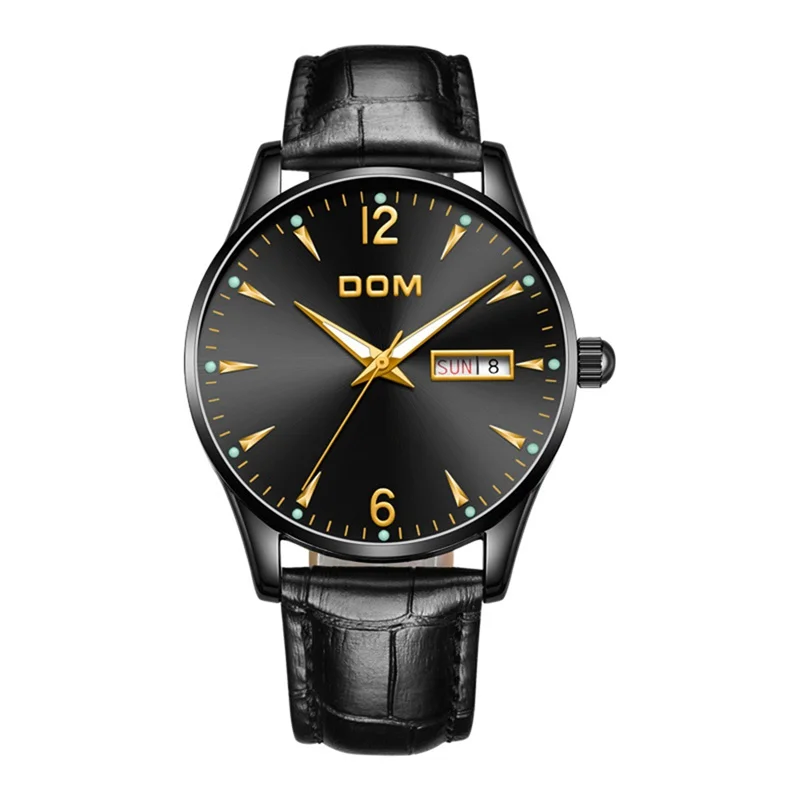 M-11BL-1M89 DOM Relogio Masculino мужские часы Роскошные Известный Топ бренд Мужская мода Повседневное платье часы Бизнес Кварцевые наручные M-11BK-1M89 - Цвет: M-11BL-1M89