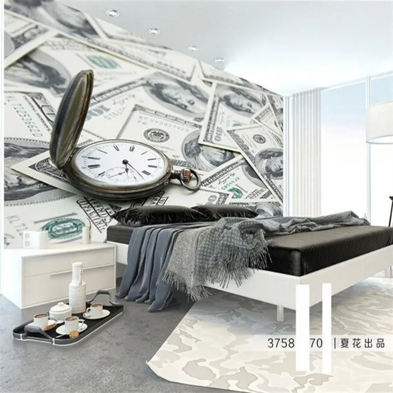 Фотообои 3D монеты валюта долларов обои для отеля спальни гостиной дивана |