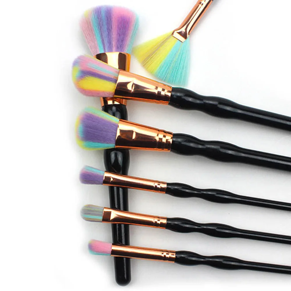 7 Pcs Face Makeup Brushes Set Powder Foundation Blush Eyeshadow Blending Brush Cosmetic Kit Beauty Tool pincel maquiagem | Красота и