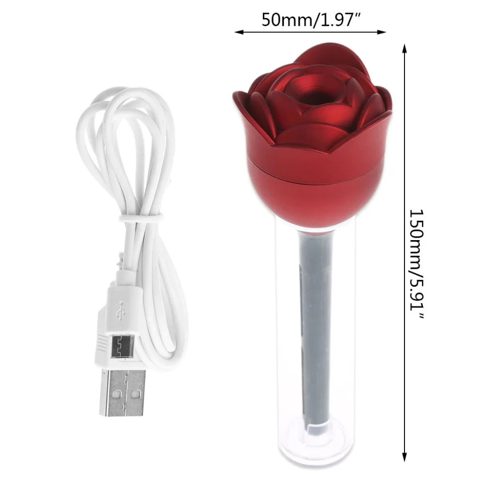 Мини розовый цветок USB увлажнитель воздуха очиститель Арома диффузор