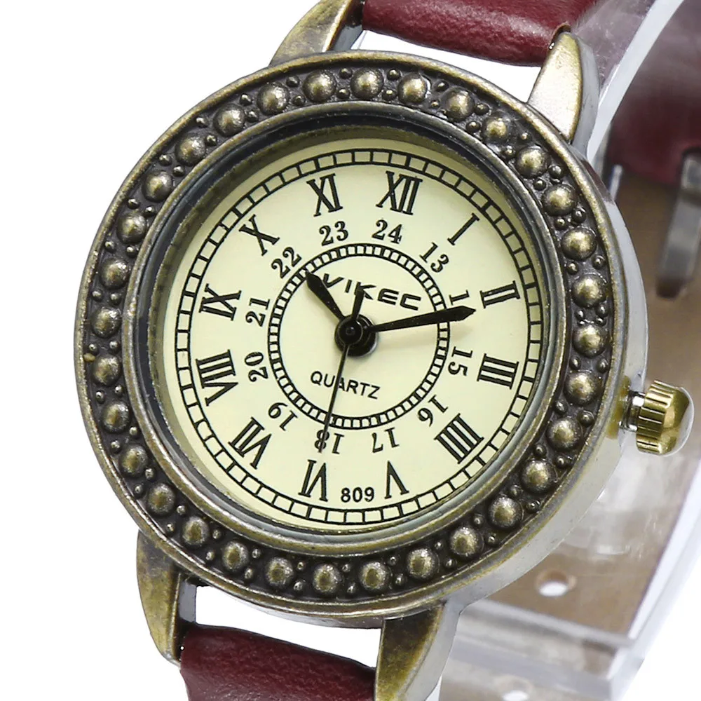 Reloj mujer, модные женские Ретро часы с изящным ремешком, кварцевые наручные часы, римские цифры, циферблат, подарок, женские часы, relogio feminino