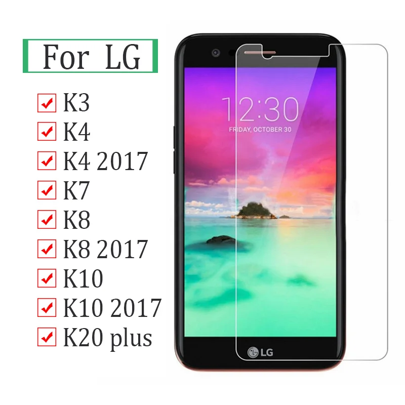 Для LG K7 K8 K10 стекло 2017 Экран протектор на k3 k4 k20 плюс к 7 8 10 защитный закаленное