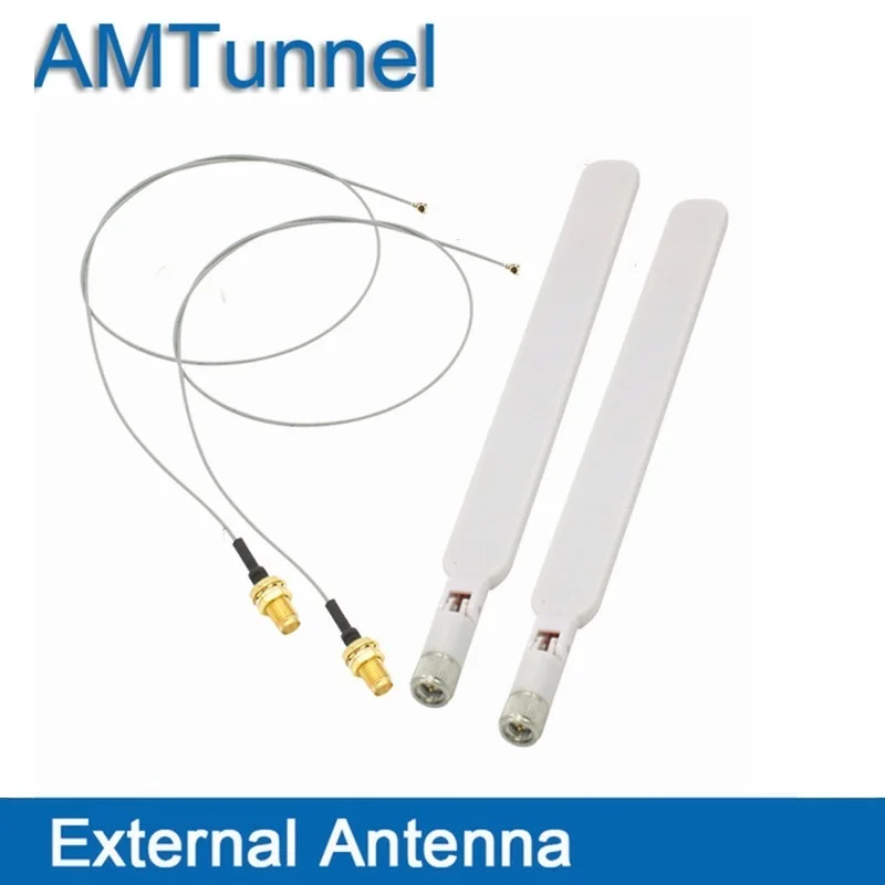 

Антенна 4G 2,4G Wi-Fi антенна 2 шт. с SMA штекером 2 шт. удлинитель UFL к RP SMA кабель Pigtail для маршрутизатора модем сетевая карта
