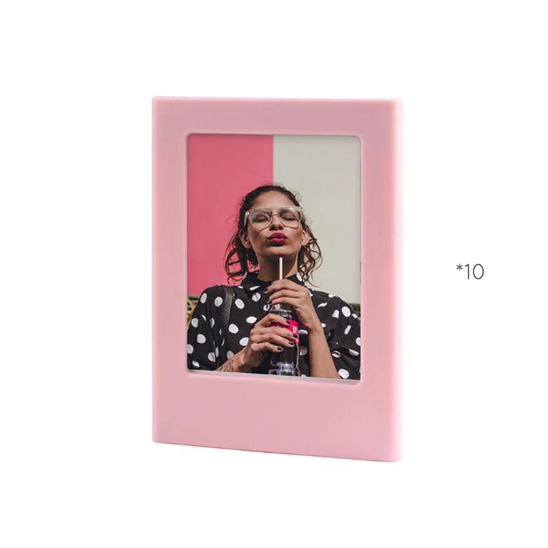 10 Pink Магнитный альбом для Fujifilm Instax Mini 8 8+ 9 25 26 50 70 90 серии камеры 3 дюймов 10 цветов наклейки на холодильник украшение стола - Цвет: 10 Pink