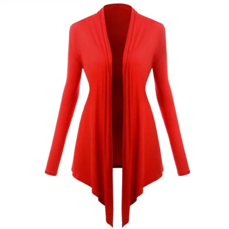 Женский кардиган с драпировкой спереди элегантная однотонная хлопковая