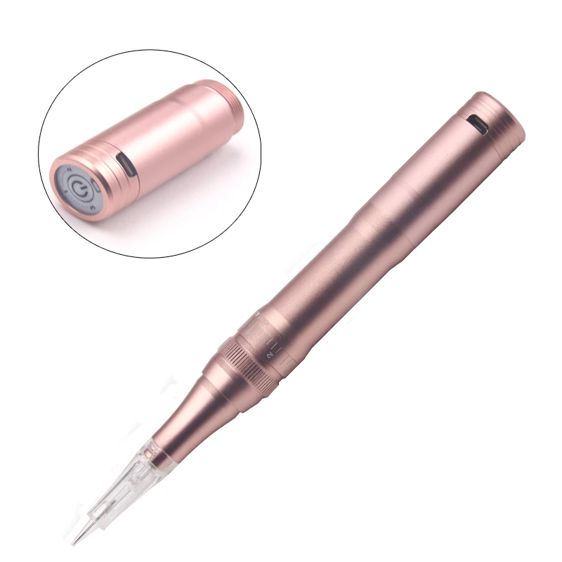 rose gold 1 шт. розовое золото брови татуировки Беспроводной постоянный ручка для тату, макияжа Перезаряжаемые татуировки для перманентного макияжа бровей - Цвет: rose gold
