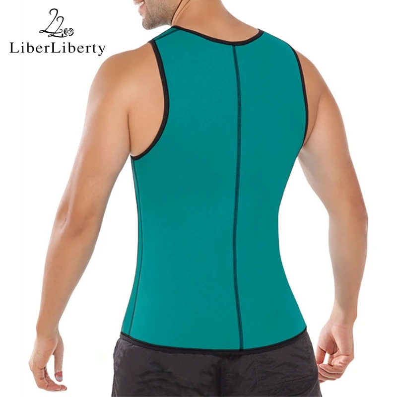 Мужской спортивный неопреновый жилет для похудения с молнией|corsets for waist training|shaper