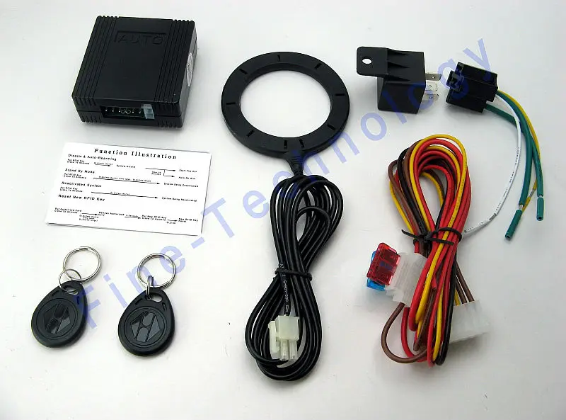 10PCS wholesale price RFID transponder immobilizer one way car alarm with horn siren auto arming security anti-theft device | Автомобили и