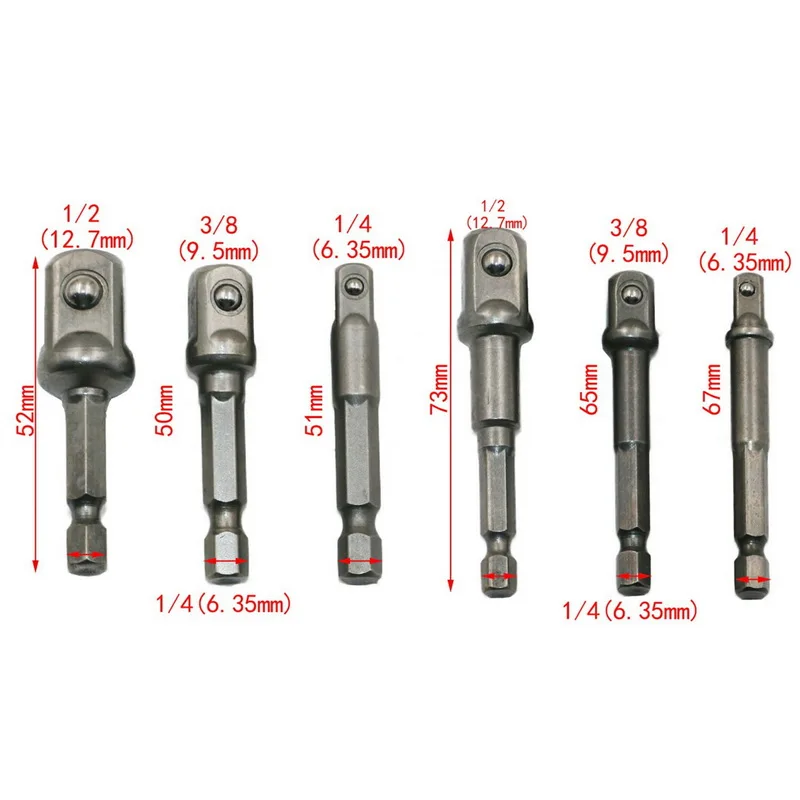 Hoomall 8 шт. набор адаптеров для розеток удлинитель сверл 1/4 &quot3/8&quot 1/2 &quot гайка