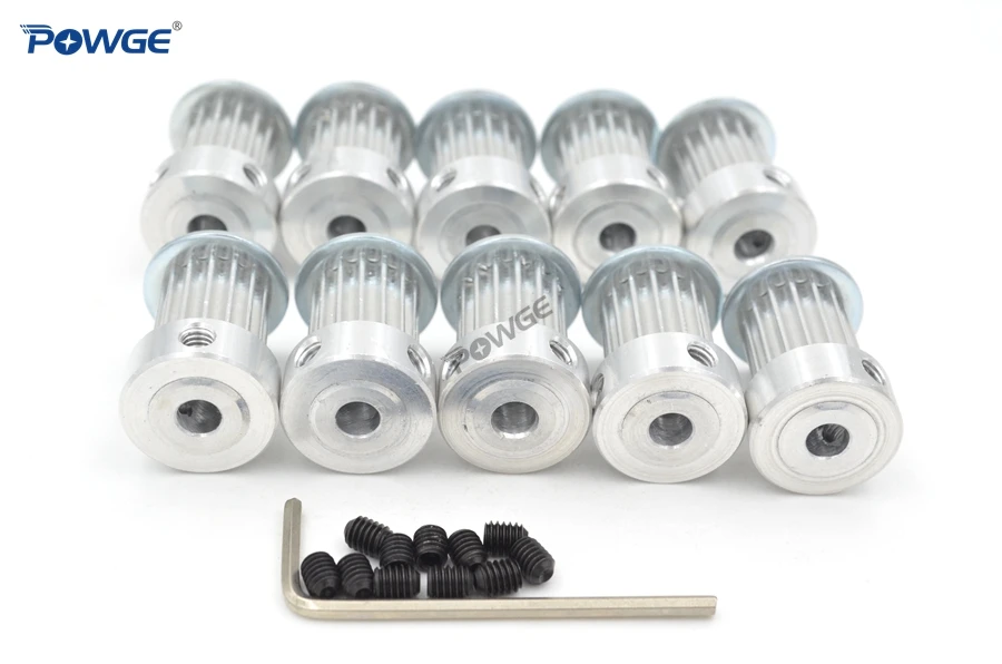 POWGE 10pcs 15 Teeth 3M Timing Pulley Bore 4mm 5mm 6mm 6.35mm 8mm for Width 15mm HTD3M belt HTD CNC 15Teeth 15T | Обустройство дома