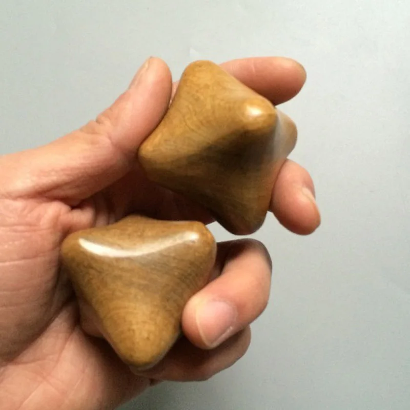 2 предмета гексагональные деревянные ручной массажер для тела игрушка снятия