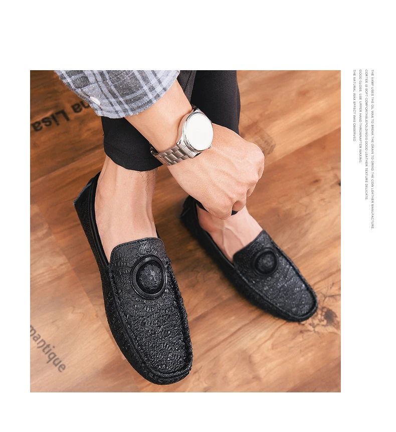 Новое поступление Мода Пчела подошва Лоферы Для мужчин Slip-On Повседневная водонепроницаемая обувь Мягкие Мокасины обувь Gommino для вождения обувь Для мужчин Мокасины размер 38-44