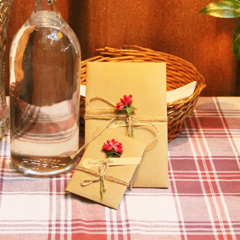 10 ⑤ пакет 2020 новый год Сделай Сам ретро крафт бумага рождественские