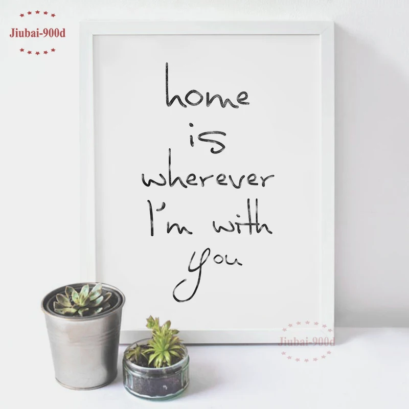 Простой Настенный постер с цитатой на холсте для украшения дома декоративные