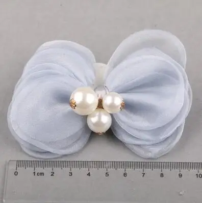 Заколка на волосы для домашних животных Большой pearl носовой зажим для волос Тедди Бизон Йоркширский Мальтийская болонка волос зажим, аксессуар для волос - Цвет: Синий