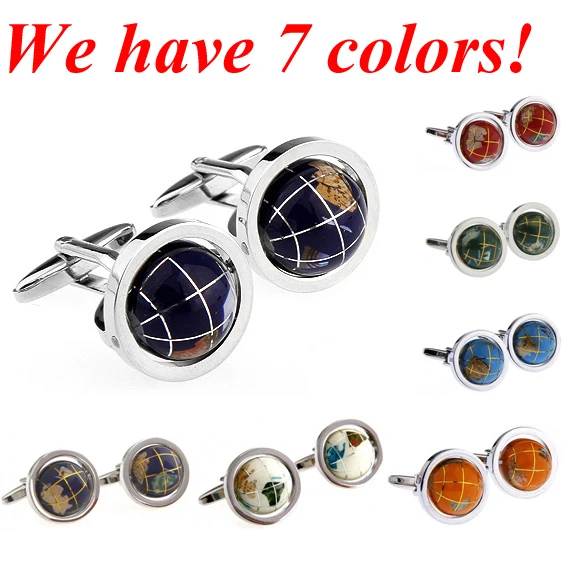 _ Запонка с землей запонка бесплатная доставка|cuff links|globe cufflinkscufflinks cufflinks |